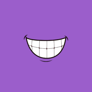 Smile with purple background